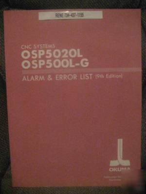 Okuma OSP5020L OSP500L-g alarm & errors list #3274-e-R2