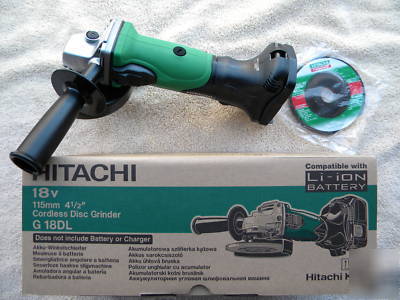 New in box hitachi 18V G18DL angle grinder 18 volt