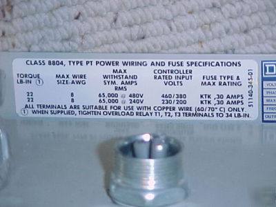 Square-d omegapak adj. freq. control type 8804 pt