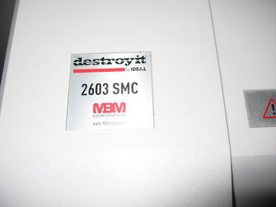 Ideal destroyit 2603 super micro cut shredder