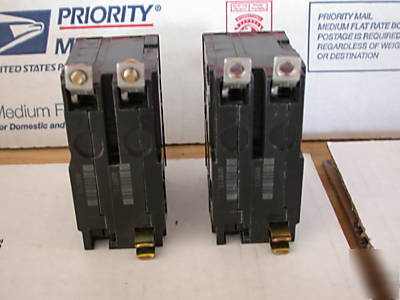 New 2 square d 15A 15 amp 2POLE circuit breakers QOB215 