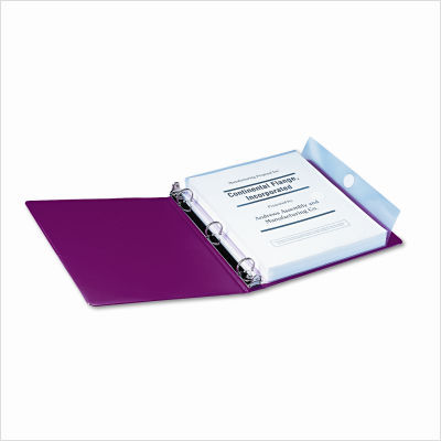 Poly ring binder pockets, 8-1/2 x 11, clear, 3 per pack