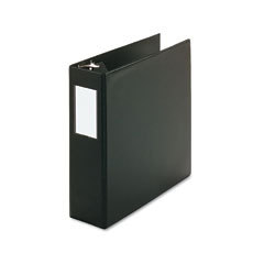 D-ring binder with label holder, 4IN capacity, black