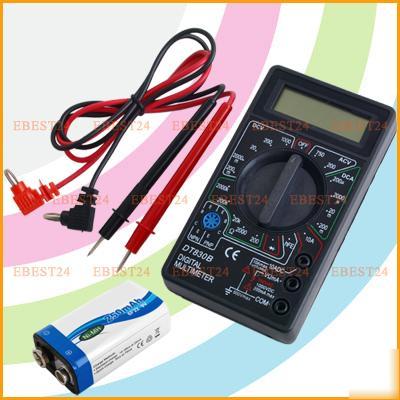 DT830B digital volt ammeter multimeter include battery