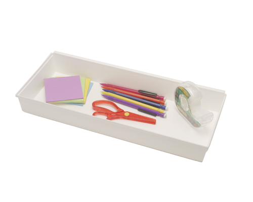 Interlocking drawer organizer 6 in x 15 in x 2 in white