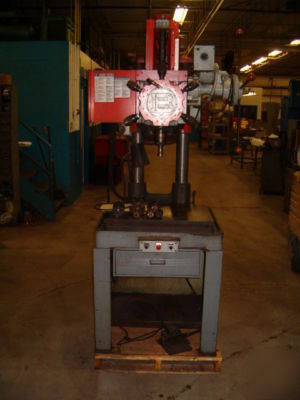 Burgmaster drilling machine with power feed