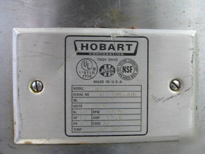 Hobart meat grinder chopper 1-1/2 hp model 4822