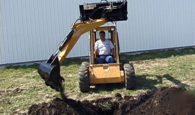 New skid steer loader backhoe and bucket fit bobcat etc