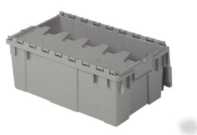 20 - buckhorn attached lid box, bin, totes 20X12X7 
