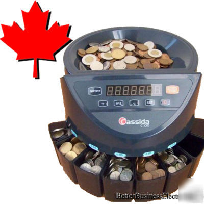 New canadian coin sorter, change counter, , commercial