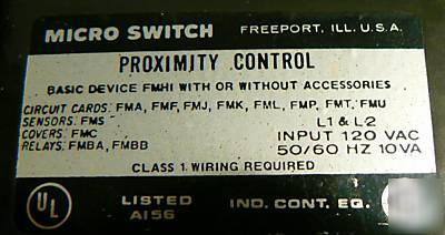 New micro switch FMH1 proximity control w/ amplifier 