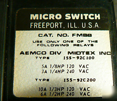 New micro switch FMH1 proximity control w/ amplifier 