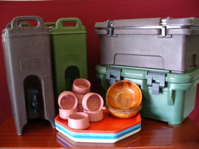 Used cambro insulated food / beverage container set