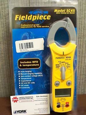 Fieldpiece SC45 mini clamp-on meter w/ mfd and temp.