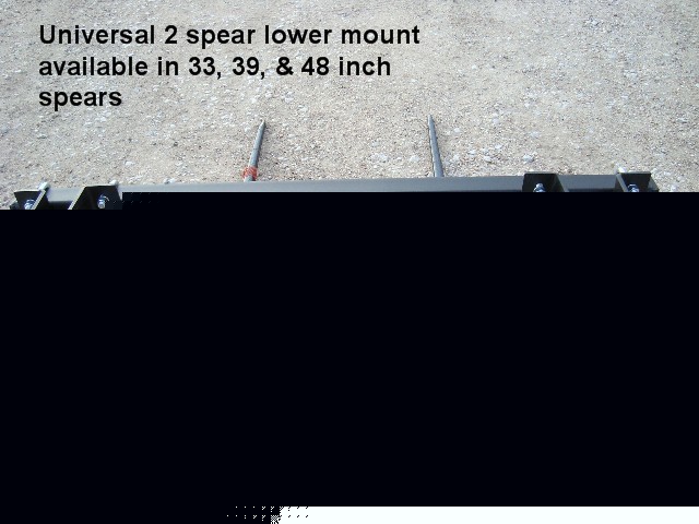 Hay bale tractor loader carrier 2 spear spike tine 48L