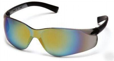 New 6 pyramex ztek gold mirror sun & safety glasses