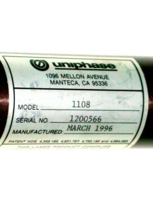 Very nice uniphase helium-neon laser model 1108
