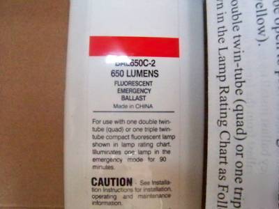 (12) BAL650C-2 emergency lighting ballast. 1 lamp 