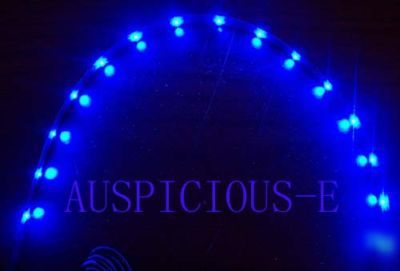 Blue 12V 0603 smd pvc 15 led strip 30CM 1 pcs
