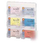 Deflecto 6 pocket plastic wall mount business card
