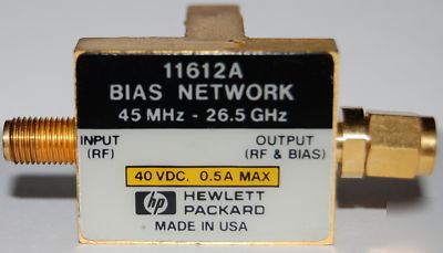Hp/agilent 11612A bias network, 45 mhz to 26.5 ghz - 