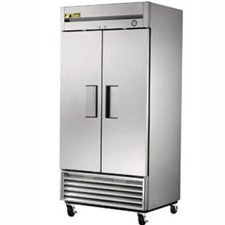 True t-35F reach-in freezer, 2 stainless steel doors, 3