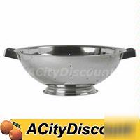 24EA 5 quart stainless colanders strainers smallwares