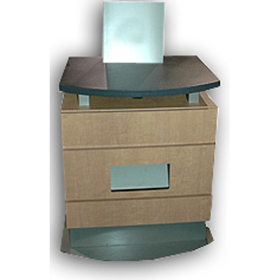 Hearth by design wood interactive kiosk