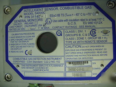 S4000C intelligent combustible gas sensor