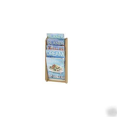 Safco overlapping magazine pamphlet display rack