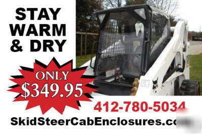 Skid steer full-vue cab enclosure with free shipping