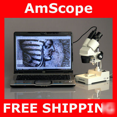 5X-10X-15X-30X sharp stereo coin microscope + camera