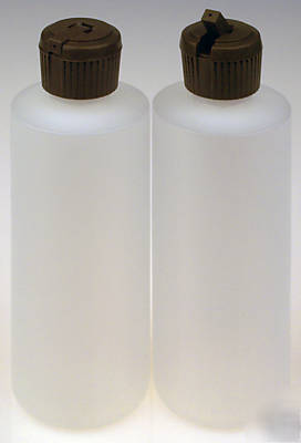 New plastic bottles w/applicator lids, 4-oz. 24-pack, 