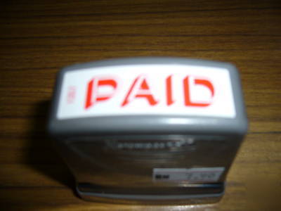 Xstamper pre-inked stamp (red) - paid (1357)