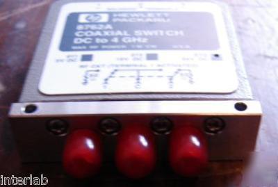 Hp 8762A coaxial switch dc-4GHZ spdt 
