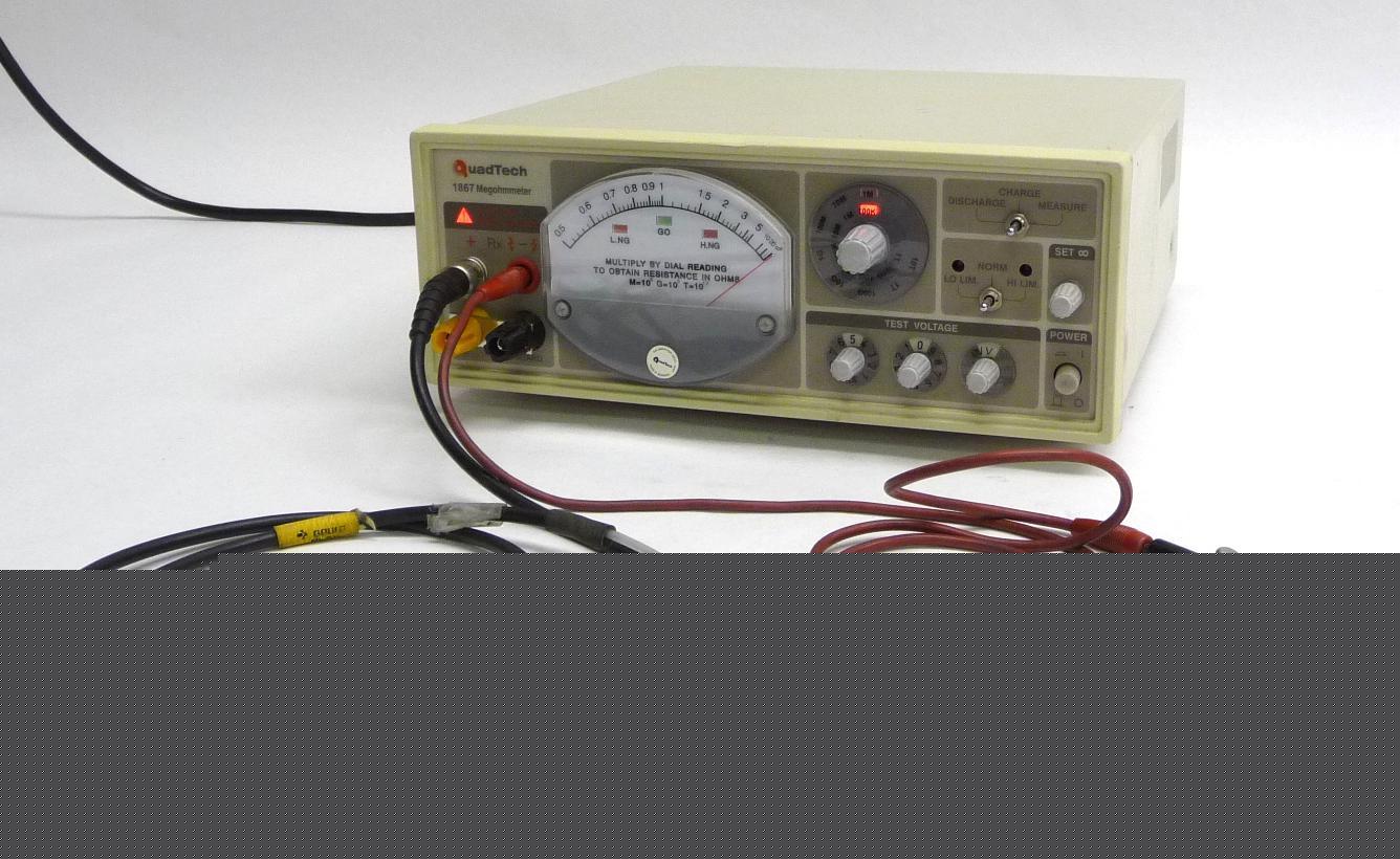 Quadtech 1867 megohmmeter pass/fail ohm-meter tester