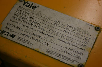 Yale electric pallet jack, MP40C 4000LB. good working
