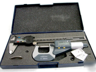 Electronic outside micrometer+caliper combo digital lcd