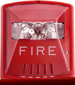 Horn strobe, ceiling mount, red- wheelock exceder horn 