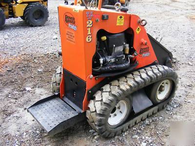 2005 powerhouse prodigy mini skid steer with trailer