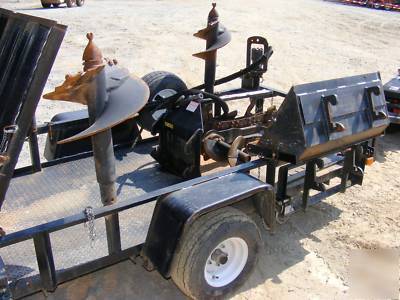 2005 powerhouse prodigy mini skid steer with trailer