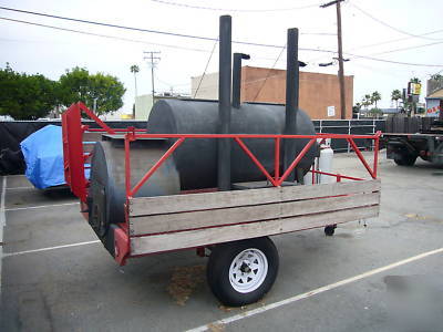 Bbq smoker trailer-barbeque-tailgate 