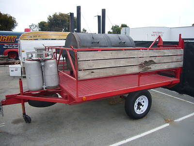 Bbq smoker trailer-barbeque-tailgate 