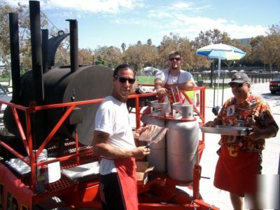 Bbq smoker trailer-barbeque-tailgate 