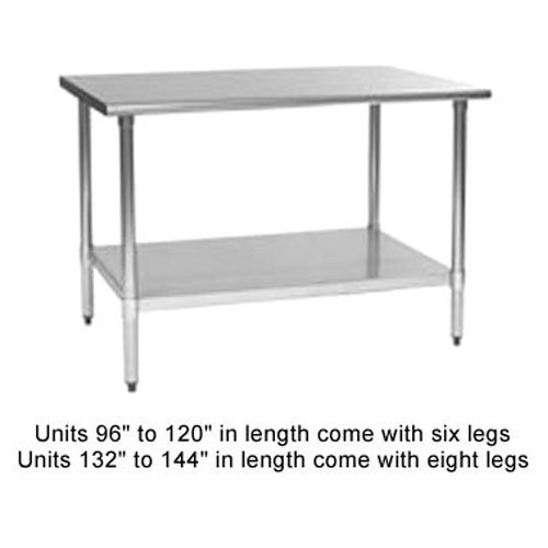 Eagle T36108B work table, stainless steel top, galvaniz