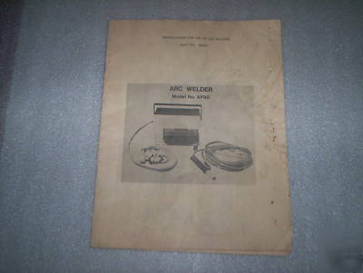 AP90 arc welding instructions book & guide how to book