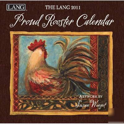Proud rooster susan winget 2011 mini wall calendar lg