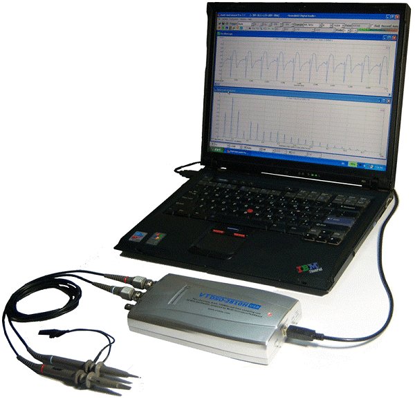 Vt 100MHZ pc usb oscilloscope, spectrum analyzer, meter