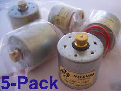 Mitsumi 6VDC motor M30E-2SC / R14-5319 w/pulley 5-pack