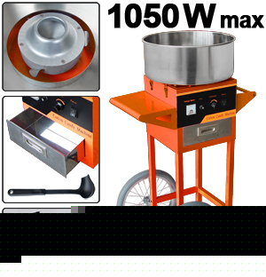 Commercial cotton candy floss machine maker cart kit ce